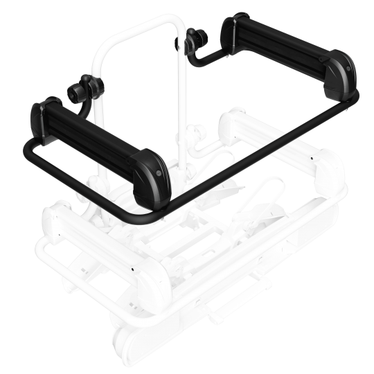 Accessory for 2nd floor tow-ball ski carrier