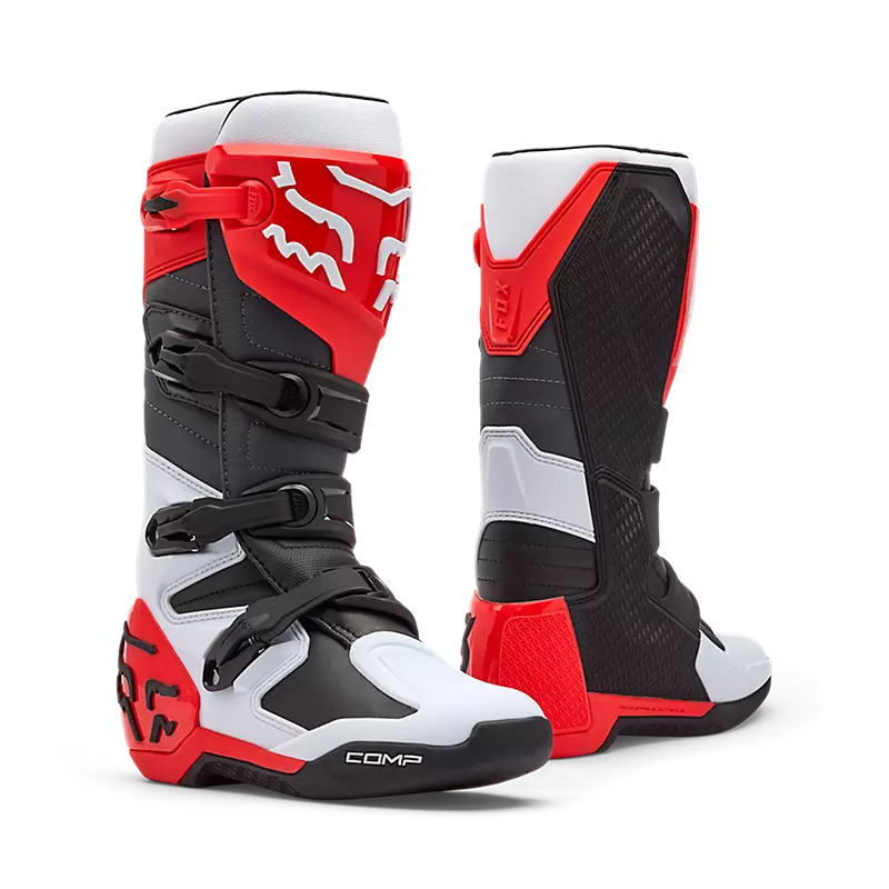 FOX - COMP BOOT - White/Florescent Red