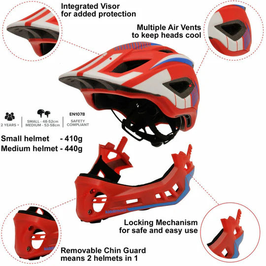 KIDDIMOTO - IKON Full Face Helmet