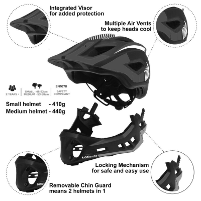 KIDDIMOTO - IKON Full Face Helmet